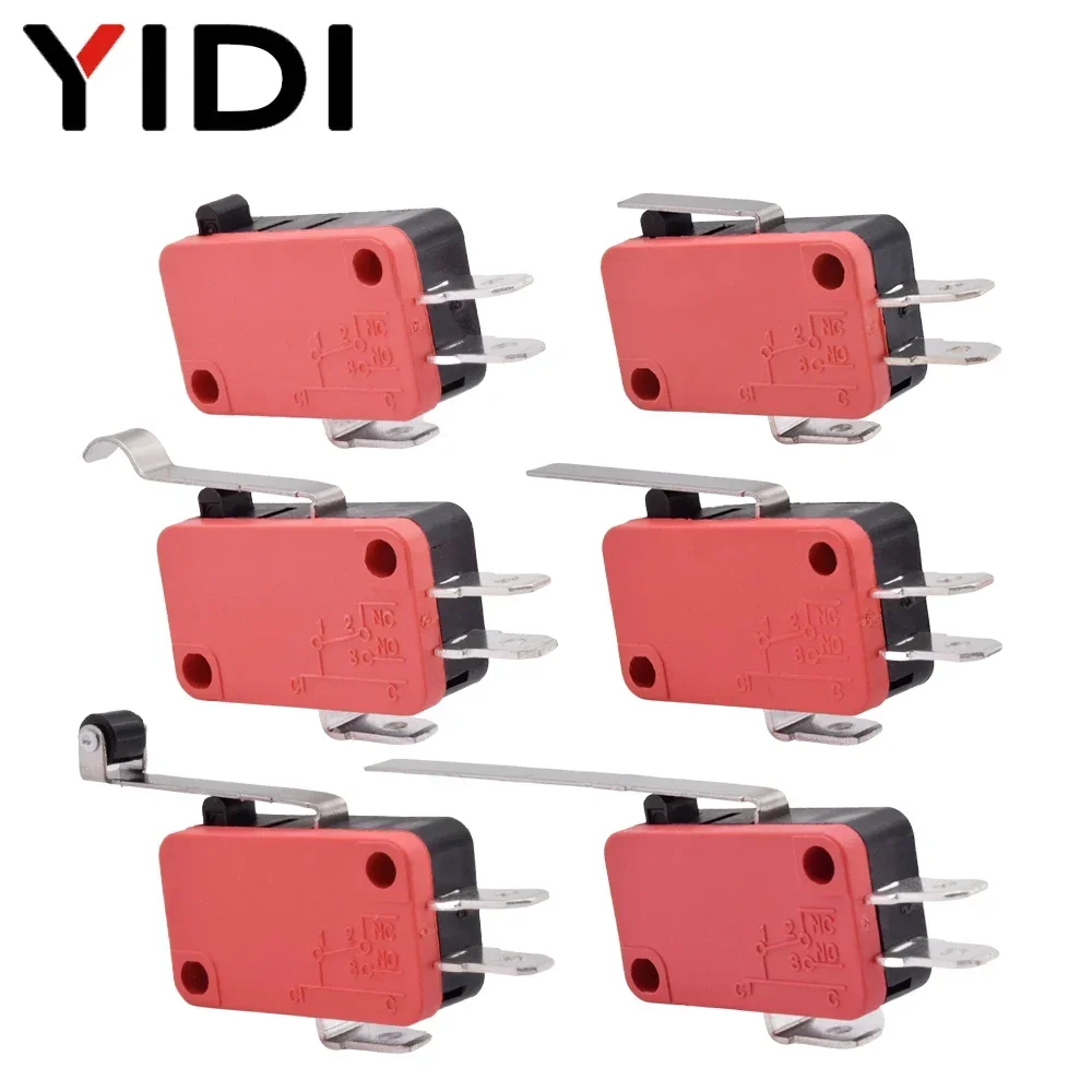 10 stücke V-15 V-151 V-152 V-153 V-154 V-155 V-156-1C25 Micro Momentary Reise Endschalter Roller Hebel Arm Schalter SPDT 1NO1NC