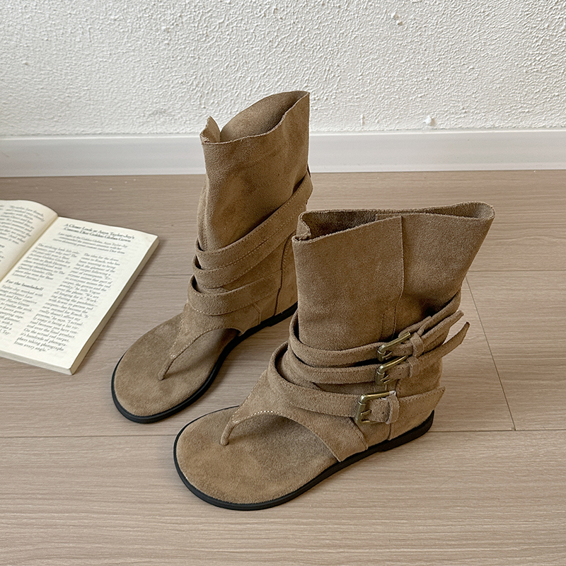 Inner Heightened Toe Clip Women 2026 Summer New Booties Fashion Roman Cool Boots