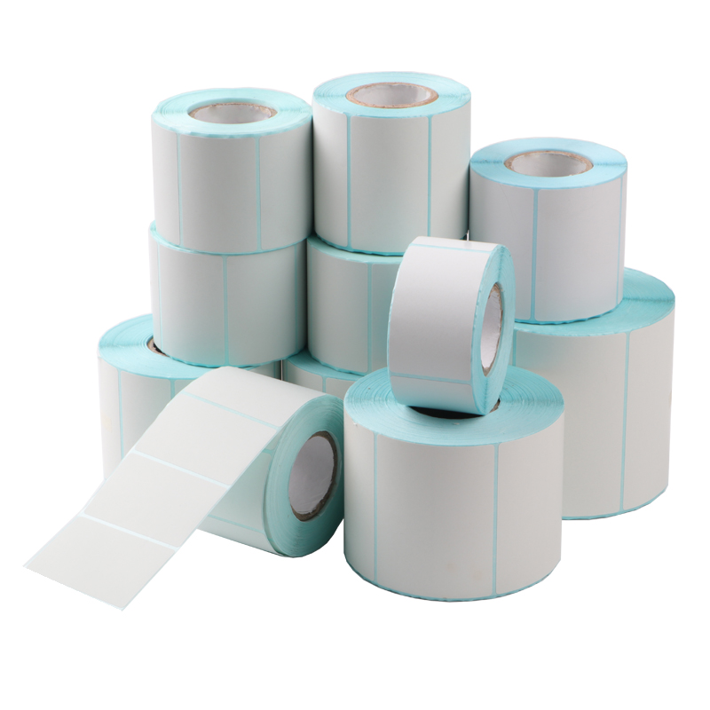 Etiquetas térmicas de varios tamaños de 100mm de ancho, rollo de pegatinas de papel, etiquetas blancas en blanco para etiquetas térmicas, pegatinas de papel autoadhesivas