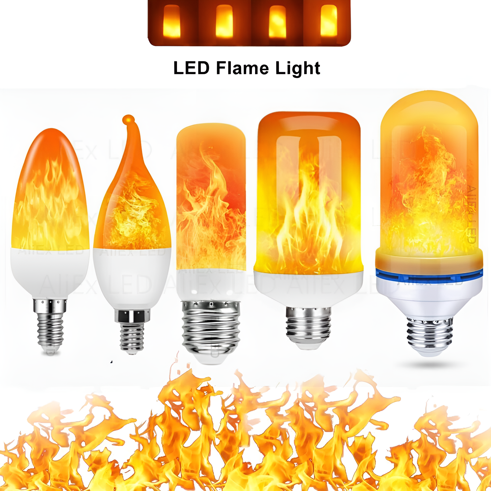 2025NEW USB E14 E27 B22 LED 雰囲気ライト炎点滅キャンドルライト 220V ブックランプ照明シガーライター効果ライト