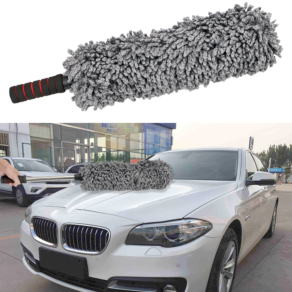 Brosse de lavage de voiture réglable, outil de nettoyage universel pour véhicule, nettoyage de la poussière, polissage automatique de la saleté, nettoyeur en microfibre douce