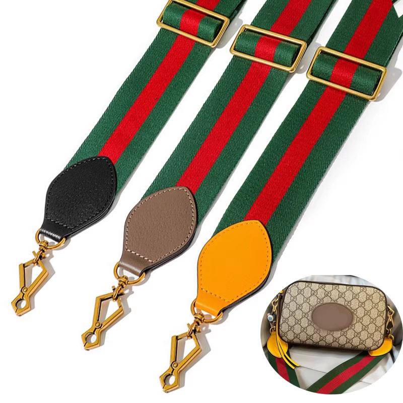 Ремень для сумки GUCCI Tiger Head шириной 5 см, регулируемый, с цветовыми блоками красного и синего, для сумок-камер