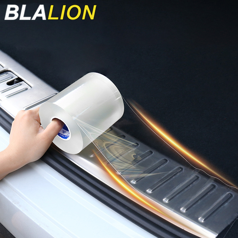 Blalion transparente protetor de porta de carro adesivo anti risco fita auto tronco peitoril protetor filme borda da porta protetora