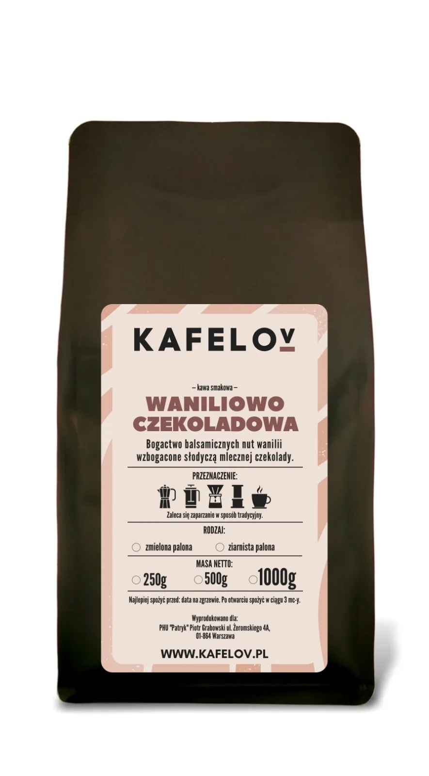 VANILLA-CHOKOLADE Kafelov Kaffee 500G gemahlen