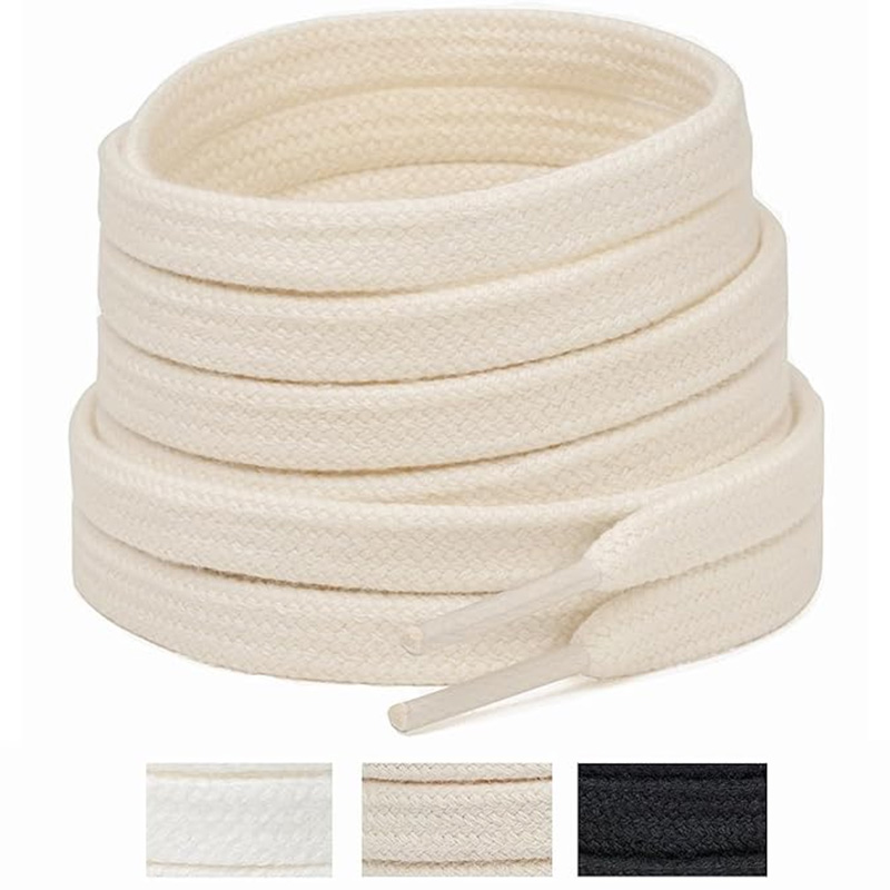 Classic Flat Shoelaces Quality Cotton Shoe Laces Durable Solid Shoelaces for Sneakers Canvas Shoes 100/120/140/160CM 1Pair/2Pair