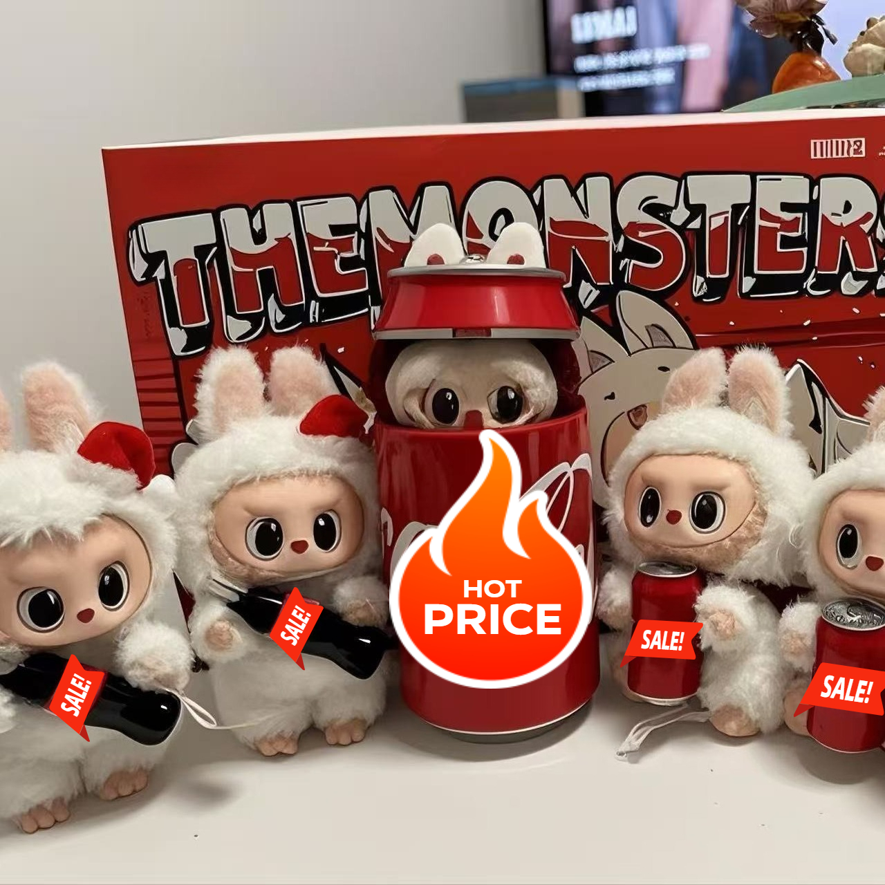 Новая серия Labubu Have A Seat BIG INTO ENERGY ПВХ кукла-подвеска Модель Kawaii The Monsters слепая коробка Подарок Labubu Macaron 3rd