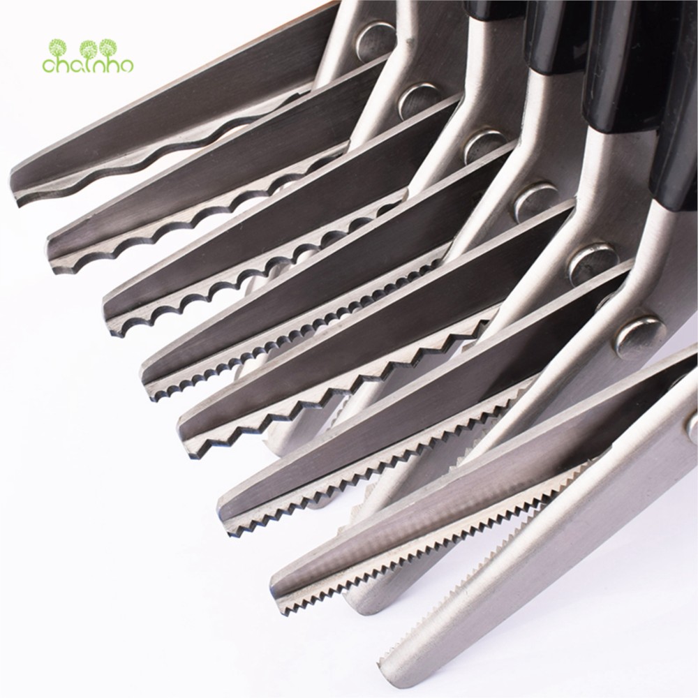 Zigzag และหยักรูปร่างตัดเย็บกรรไกร,กล่องรอบ & ฟันเลื่อยกรรไกร, สําหรับ DIY เย็บกรรไกรผ้าหรือ Leathers,TL02