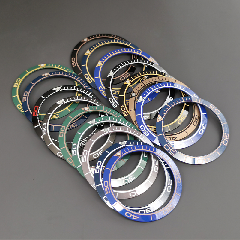 38mmx30.6mm Curved Ceramics Bezel Insert Ring Fits SKX007 SKX009 SRPD GMT SUB Seahorse Series Watch Case Men Watch Ring Parts