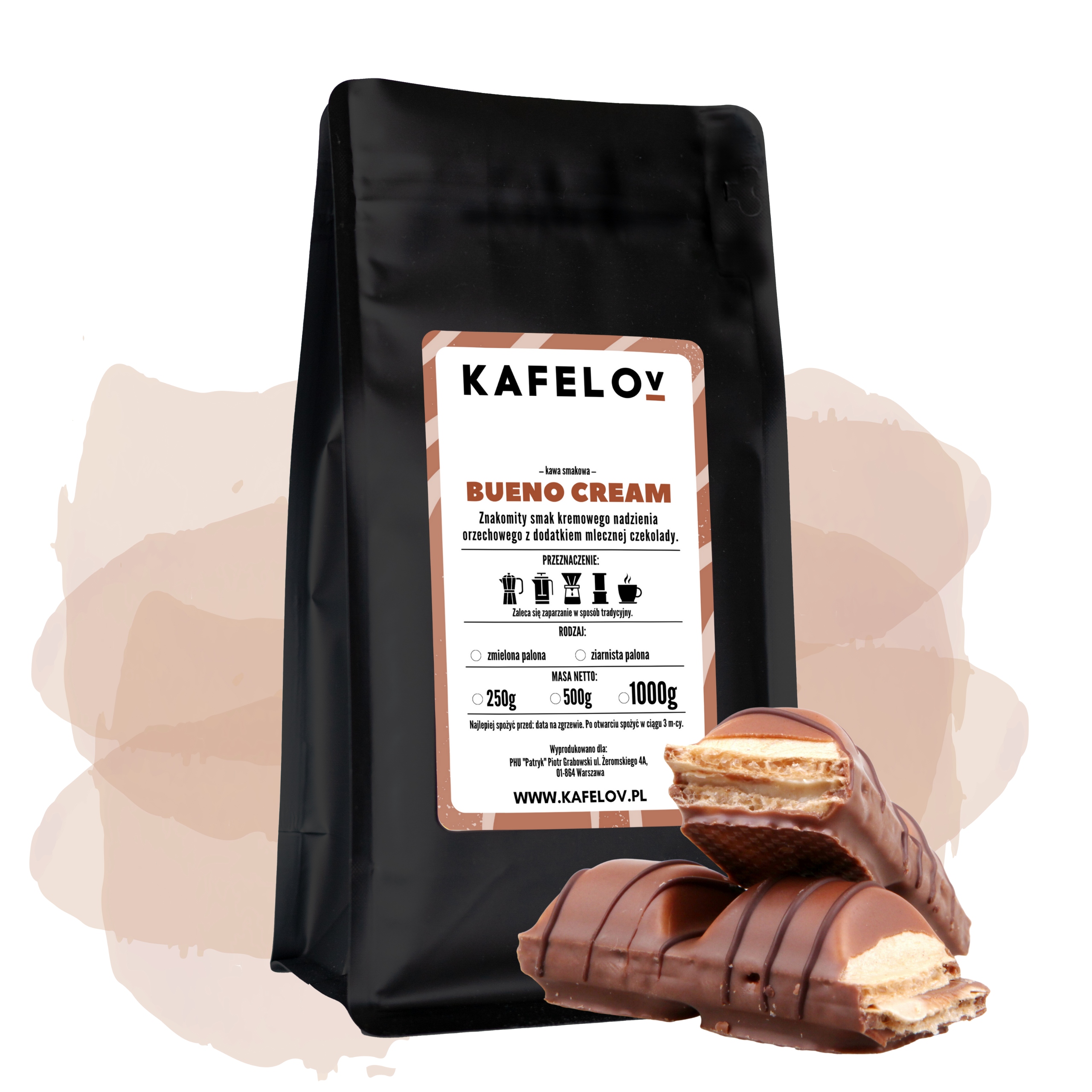 Aromatisierter Kaffee 1kg Bueno Cream frisch geröstet
