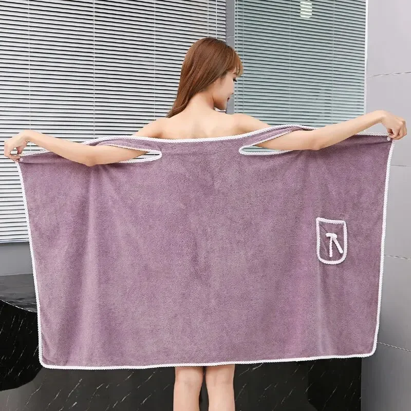 Damesbadhanddoeken Meisjes Draagbaar 140*85Cm Sneldrogend Baden Strand Spa Badjassen Waskleding, Douche Bad en Gymhanddoek