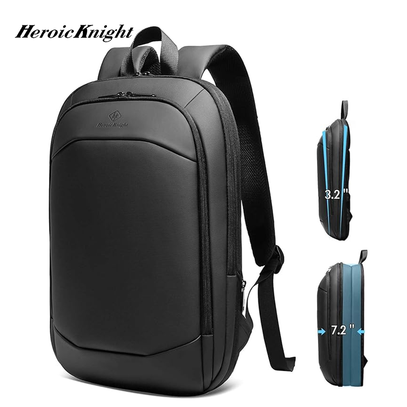 Heroic Knight Ransel Perjalanan yang Dapat Diperluas Tas Laptop 15,6 "Pria Bisnis Ramping Tas Laptop 15,6" Ringan Sederhana Tahan Air Tas Harian Kantor Perguruan Tinggi