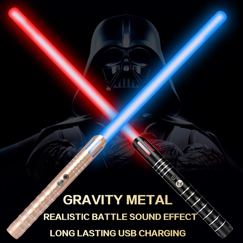 Light up Sabre, 16 цветов и звуки, RGB световой меч, металлическая ручка, лазерный меч, игрушки, свет, тихий режим, детский косплей, Рождественский подарок
