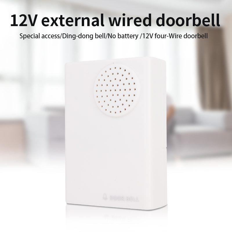 Timbre electrónico con cable DingDong batería seca o conectar a 12V dos tipos sistema de Control de acceso de cerradura electrónica para oficina hogar