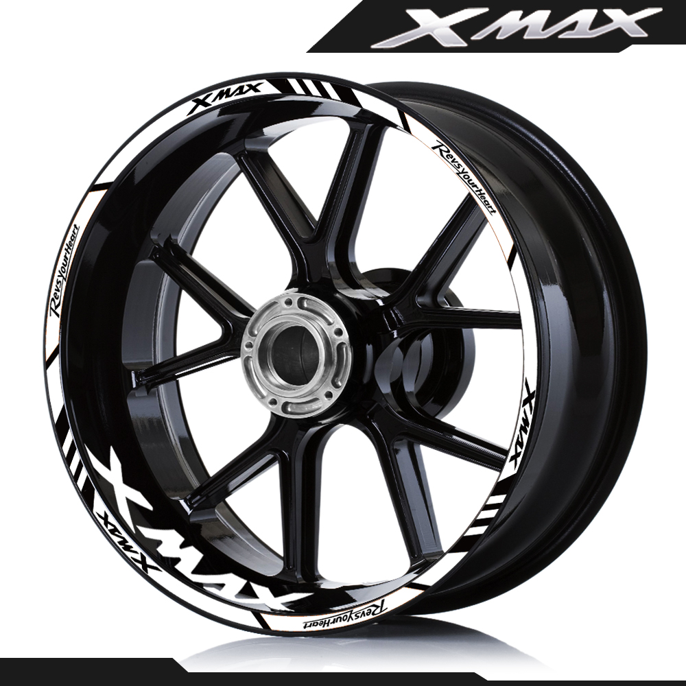 Para XMAX xmax 125 250 300 pegatinas reflectantes para ruedas de motocicleta vinilo llanta de Scooter calcomanía cinta a rayas Accesorios