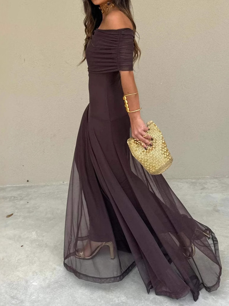 Frauen Diagonal Kragen Sommer Solide Lange Kleid Weibliche Ärmellose Backless Plissee Party Kleid 2023 Casual Streetwear Maxi Kleider