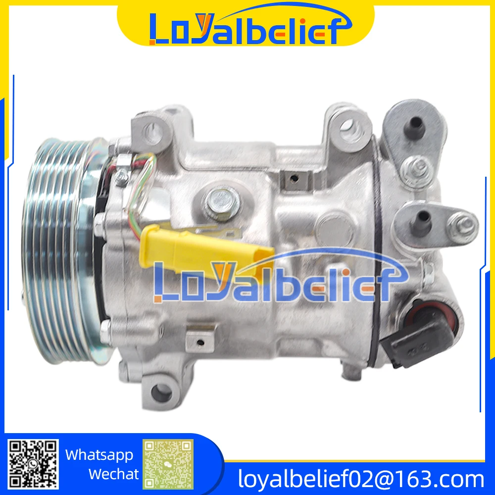 Kompresor AC Mobil untuk Peugeot 407/607/4008/Citroen C5/C2/1.6 1.8 2.0 6453WZ 648702 9663315480 9671820480 648779