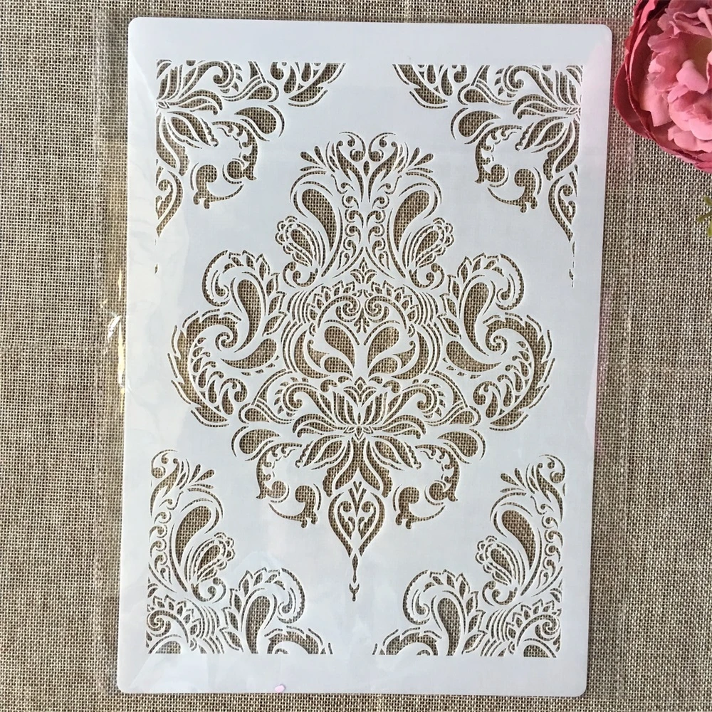A4 29cm Vintage Diamond Totem DIY Layering Stencils Wall Painting Scrapbook Coloring Embossing Album Decorative Template
