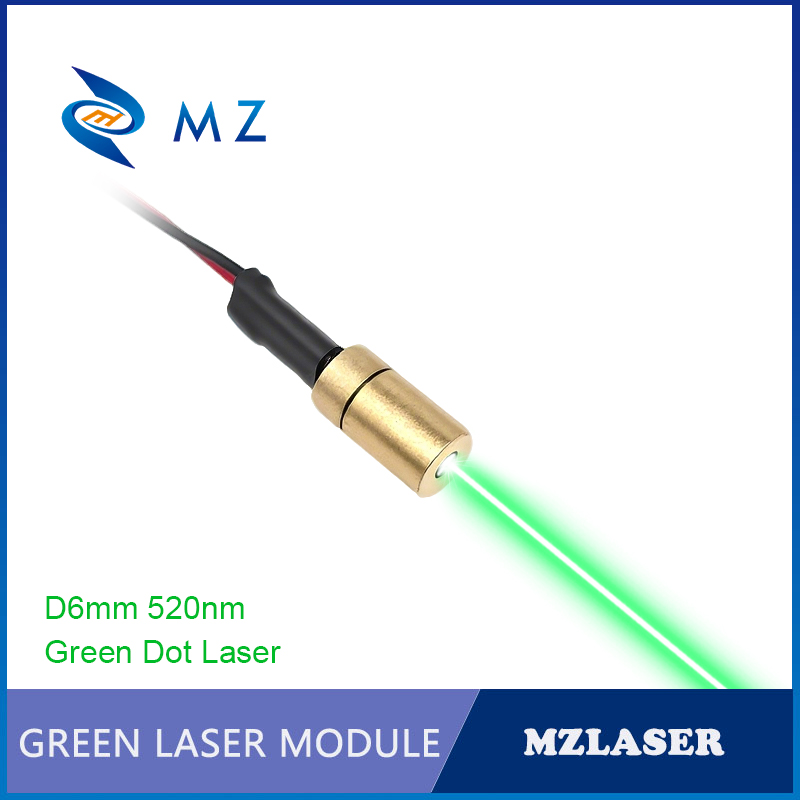 Economical Compact Green Dot Laser Diode Module 520nm D6mm 0.5mW 1mW 5mW 3V Practical Industrial Grade for Woodworking Parts