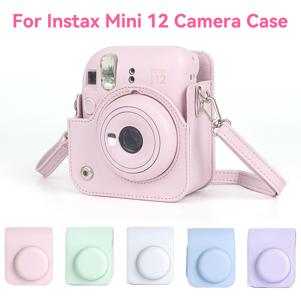 Чехол для камеры Instax Mini 12, мягкий защитный чехол из искусственной кожи, дорожная сумка для Fujifilm, пленочная сумка для камеры с плечевым ремнем