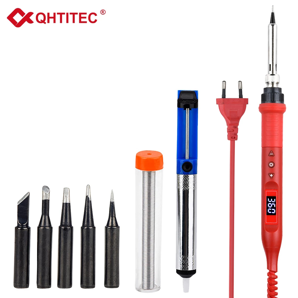 JCD 908U Electric Soldering Iron Adjustable Temperature 60W/80W 220V LCD Digital Display Multi-function Iron Welding Repair Tool