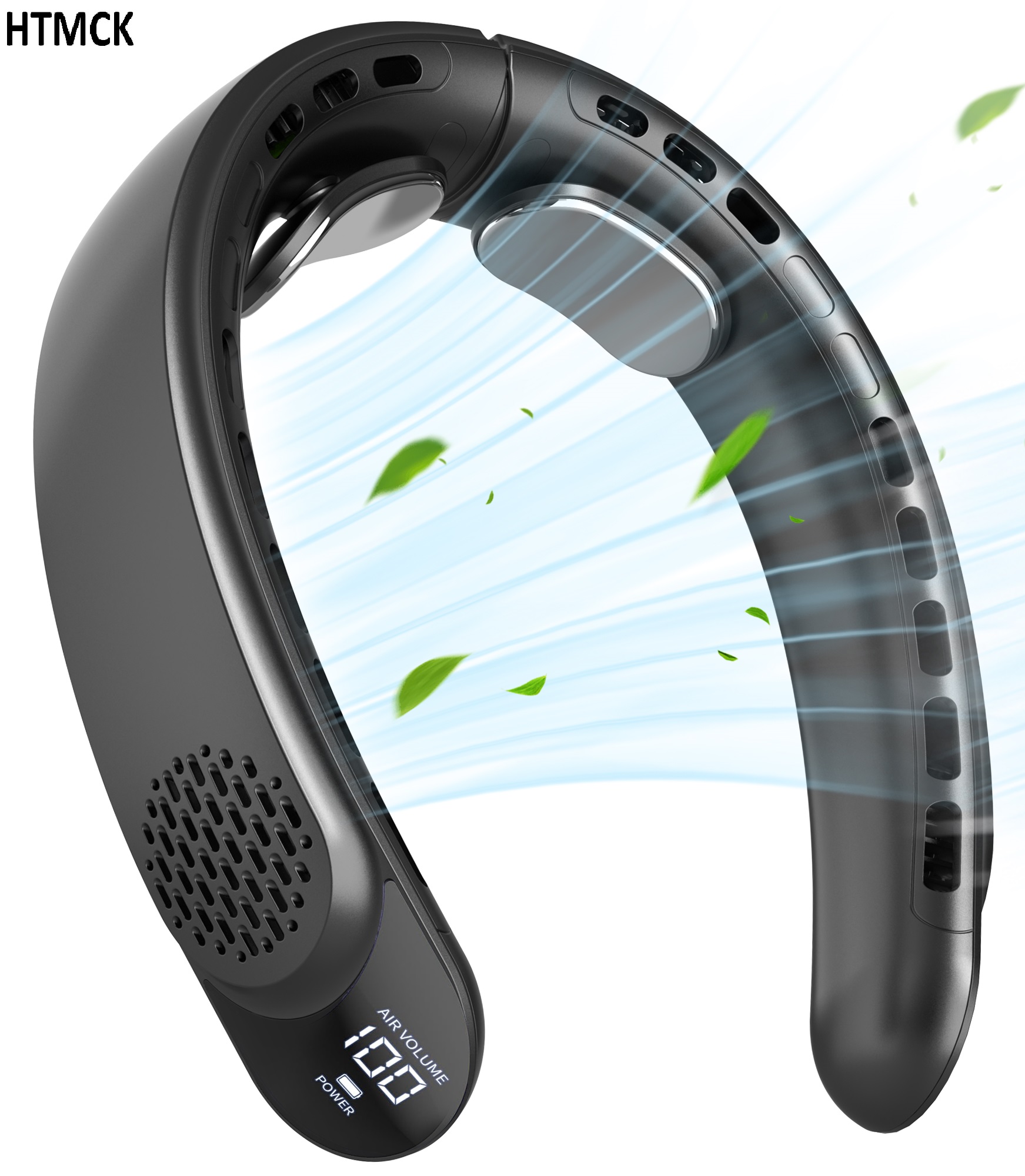 Ventilateur de cou pliable sans pales, portable, multi-vitesses réglables, rechargeable, pour rafraîchissement personnel