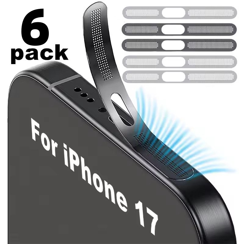 Rete Protettiva Antipolvere in Metallo per Foro Altoparlante Auricolare iPhone 17 Pro 17 Pro Max, Protezione Antipolvere per iPhone 17