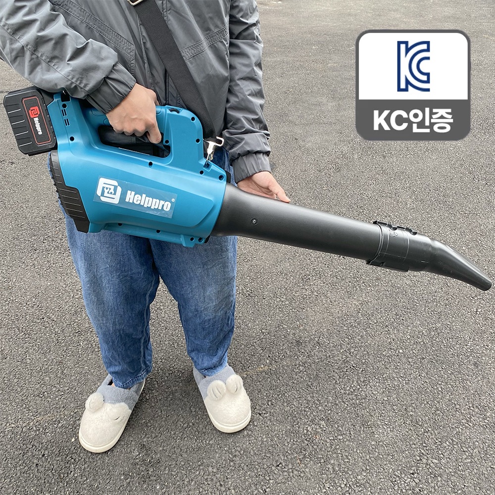 (kc인증 기기)FYFS 산업용 5000W 캐논 블로워 무선 잎 블로워 초강력 무선 에어 블로워 전기 눈 청소기(sku 4개, 듀얼 배터리, 한국 2A 플러그)
