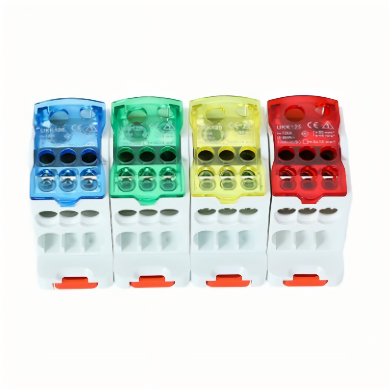 UKK Din Rail Terminal Block Power Distribution Box 80A/125A/160A/250A/400A One in Multiple out Electrical Wire Connector Junctio