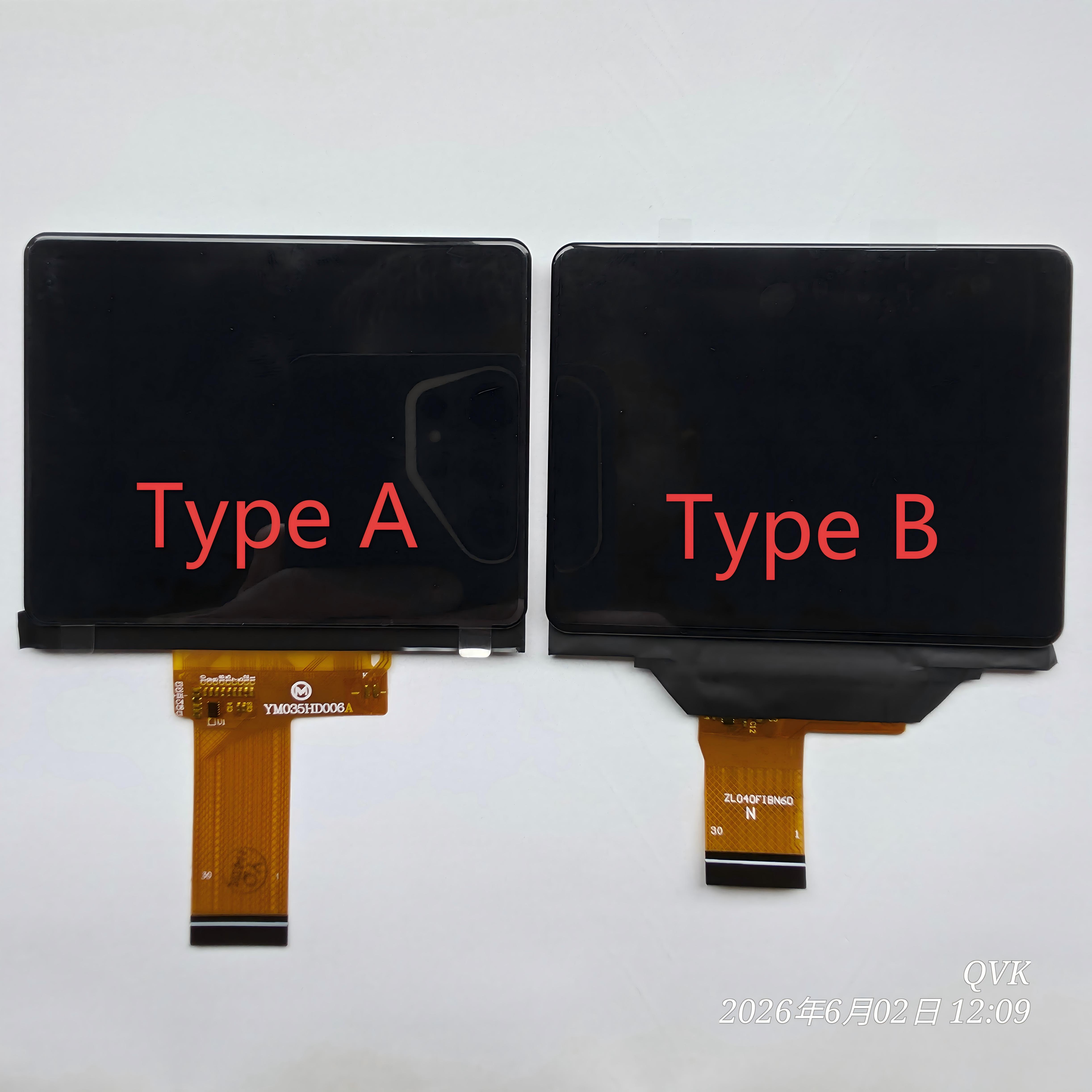 Écran LCD de remplacement pour console de jeu 3,5 pouces R35S R36S YM035HD006A YM035HD007A sans plaque de protection