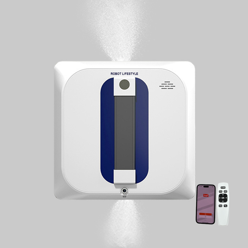 Robot limpiador de ventanas RL4136, limpieza de puntos fijos, agua pulverizada, voz por aplicación Tuya, detección de bordes, 2025