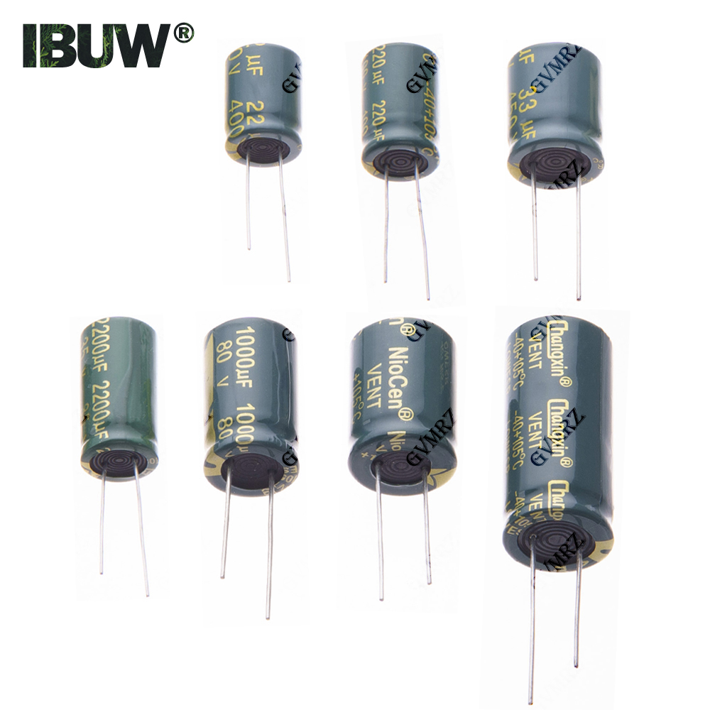 6.3V 10V 16V 25V 35V 50V 63V 100V 160V ความถี่สูง ESR ต่ำ ตัวเก็บประจุอลูมิเนียม 100UF 220UF 330UF 470UF 680UF 1000UF 1500UF