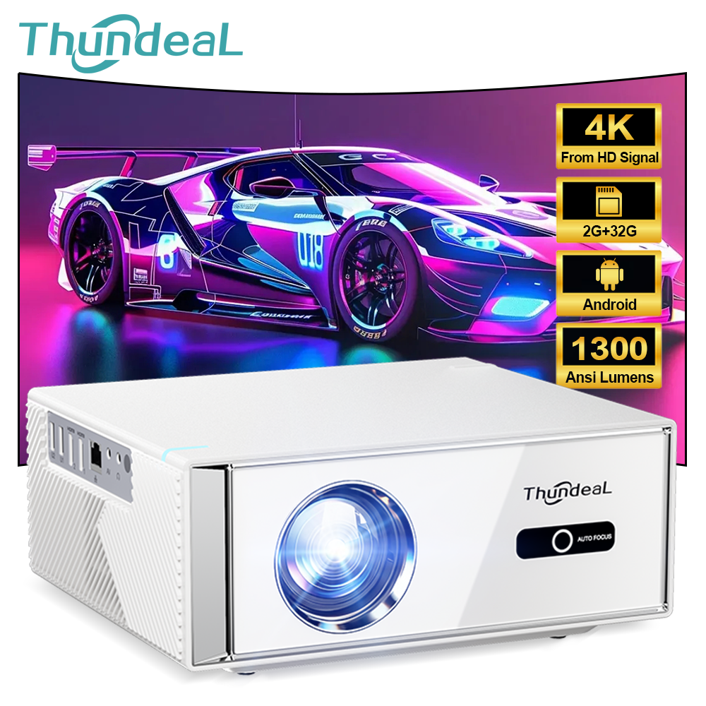 ThundeaL TD95W Android Projector Full HD 1080P WiFi 2K 4K Home Cinema Portable Smart TV Video Movie Meeting Led TD95 Projecter