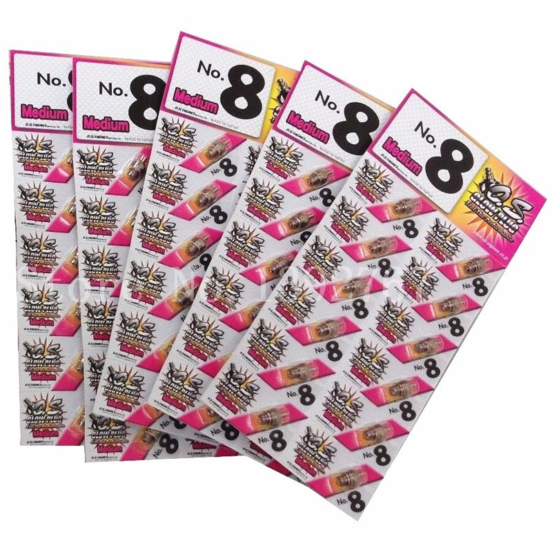 12-delig OS O.S. 8 nr. 8 # 8-standaard gloeibougie Spark Medium voor RC auto vrachtwagen motor afstandsbediening speelgoed