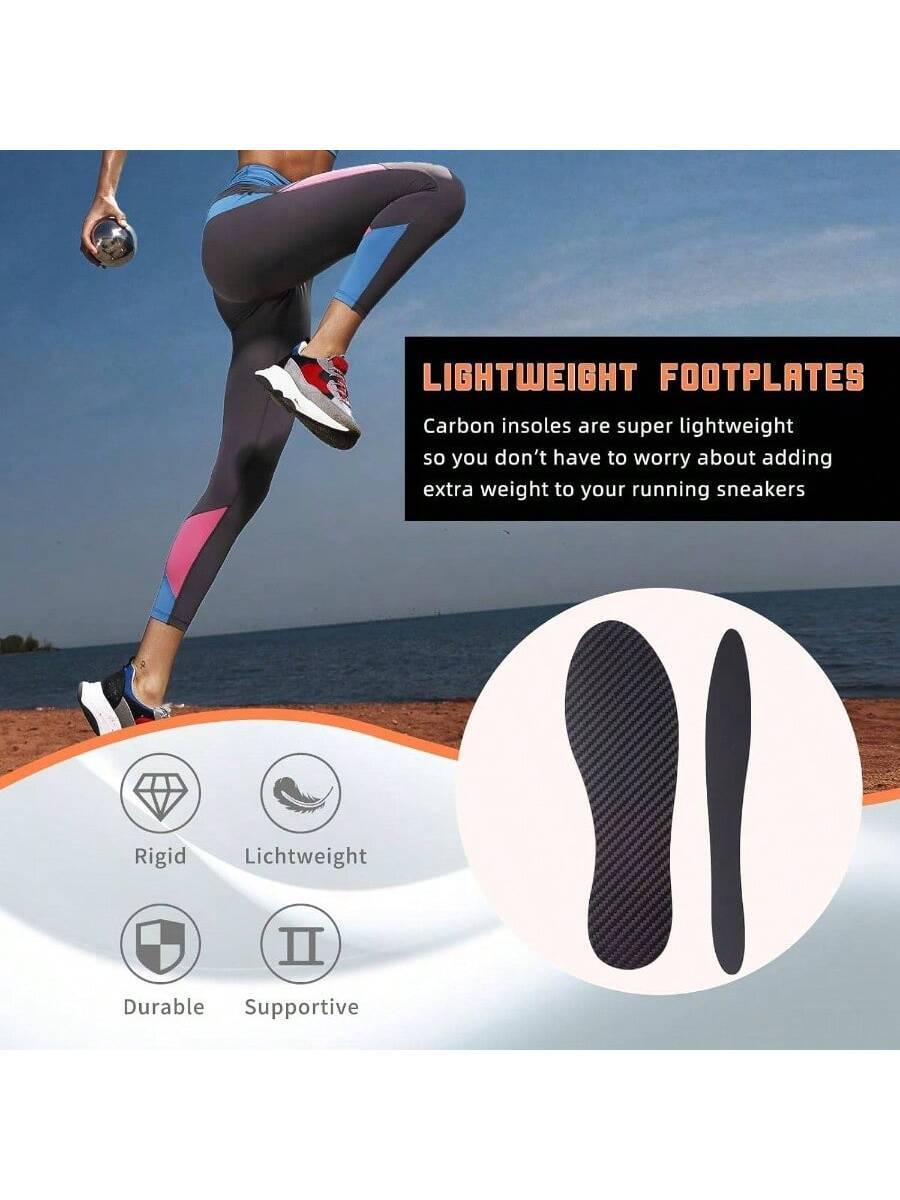 Carbon Fiber Insole For Men And Women Lightweight Supportive Shoe Insert