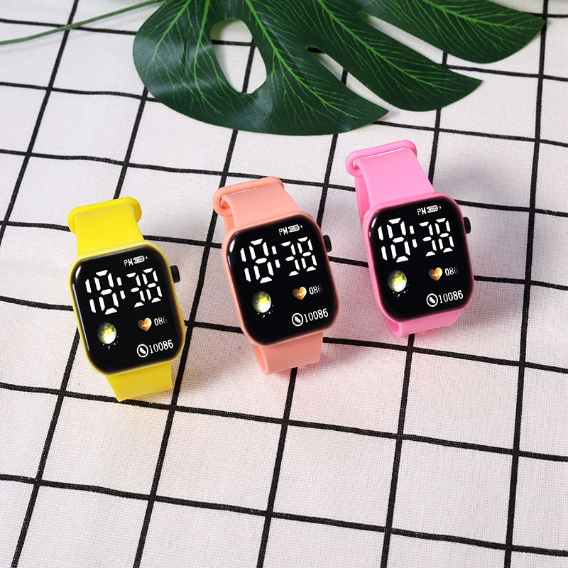 Reloj electrónico LED para niños pantalla grande Digital moda ocio estudiantes de primaria electrónica relojes para niños reloj de pareja