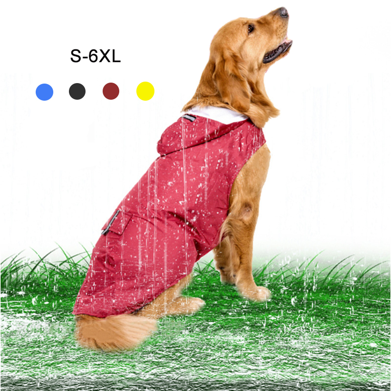 Chubasquero reflectante para perros, ropa impermeable para perros pequeños y grandes, chubasquero Golden Retriever, paisaje de lluvia, Pug, Chihuahua, Poncho para mascotas