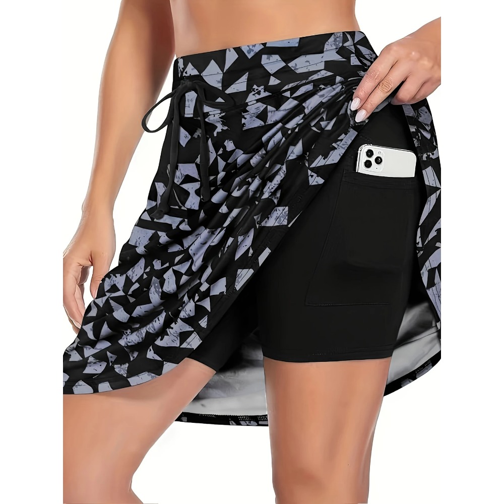 Plus Größe 1XL-5XL Neue Damenmode Hohe Taille Slim-Fit A-Linie Gedruckt Shorts Rock Damen High Rise A-linie Mini Rock
