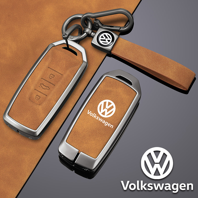 Juste de clé de voiture en cuir en alliage de zinc, porte-clés sans clé, accessoires pour VW Volkswagen Touareg EL, 2018, 2019, 2020, 2021, 2019-2023