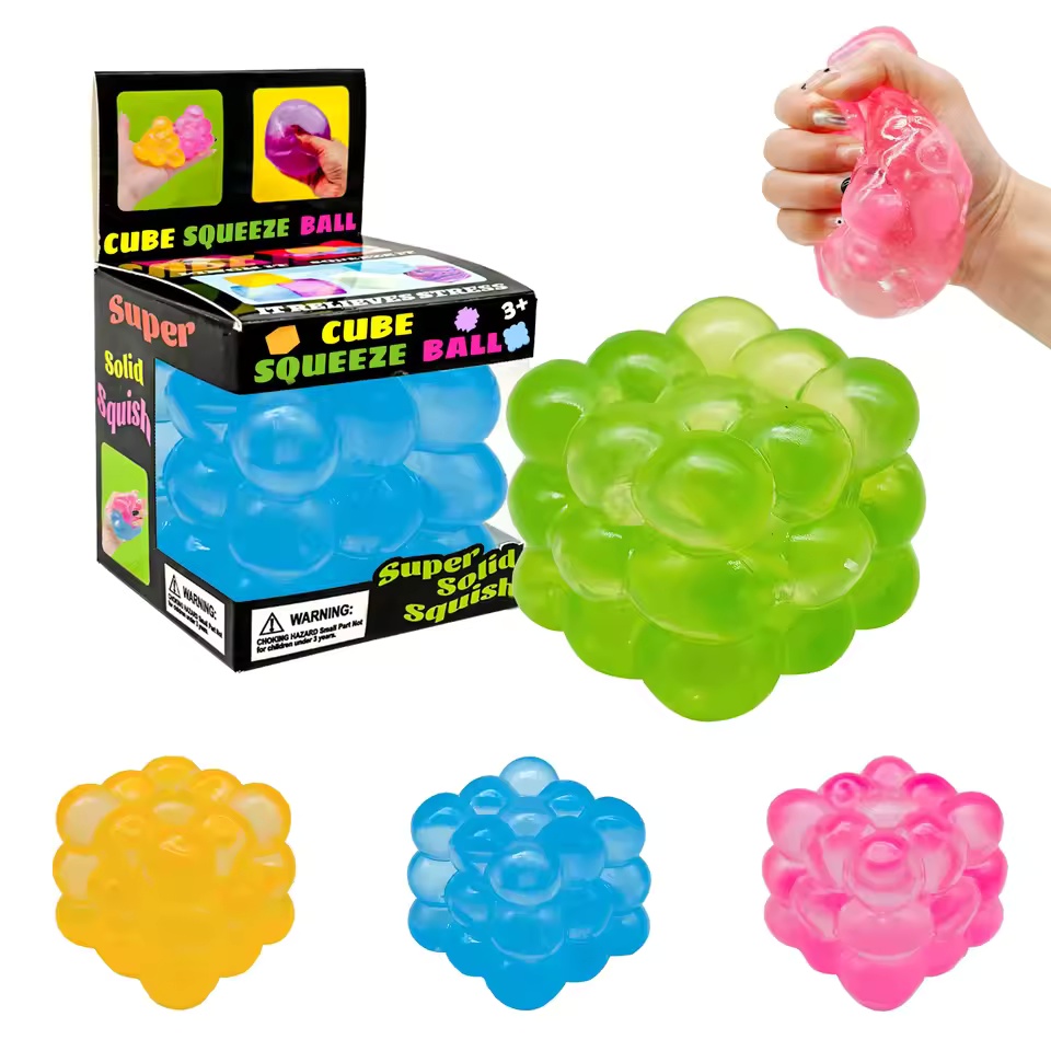 1Pc nouveau bonbons tridimensionnels pétrissage musique adulte soulagement du Stress presser jouets sensoriels décompression Simulation Cube cadeau de fête
