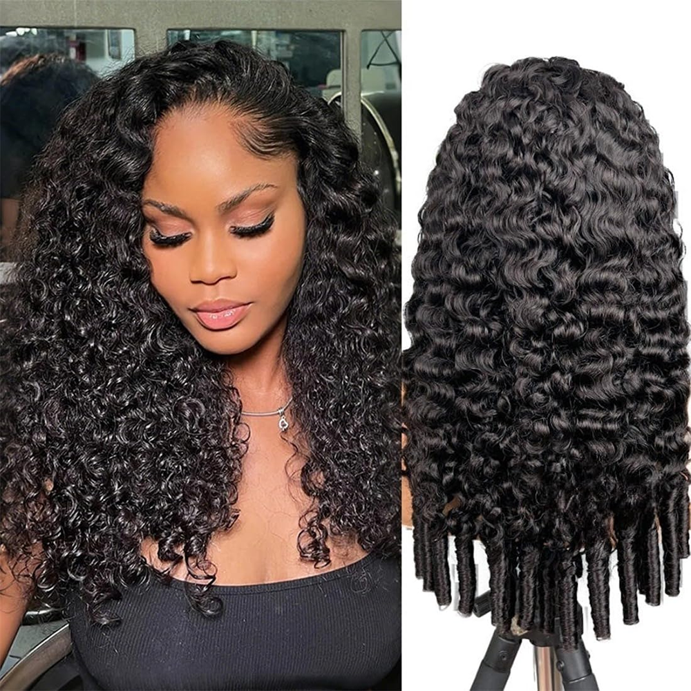 Peruki z ludzkich włosów, kręcone, typu Burmese Curly, peruka typu lace frontal 7x6, 44-46 cali dla kobiet, peruki typu lace front HD 13x4 13x6 z kręconymi końcówkami spiralnymi.