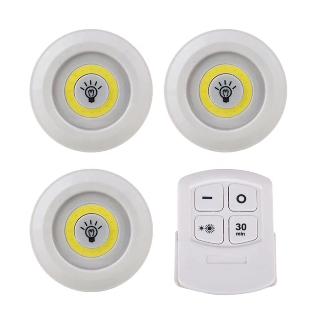 Lumière LED sous-meuble à intensité variable avec télécommande, à piles, éclairage de Cisco, éclairage de garde-robe, blanc chaud