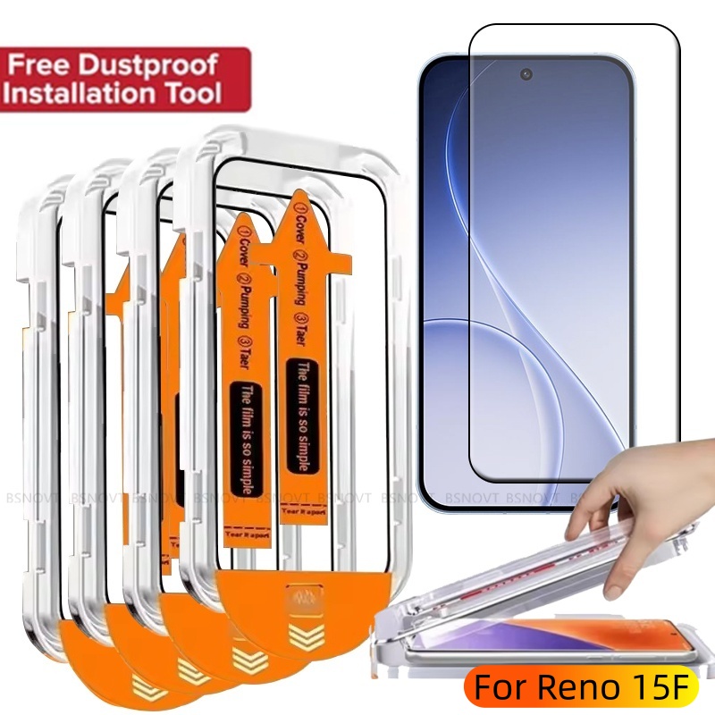 1/2/3/4 stuks voor OPPO Reno 15F glas Reno 15F gehard glas beschermend stofvrij volledige dekking lijm HD 9H screensaver Reno 15F