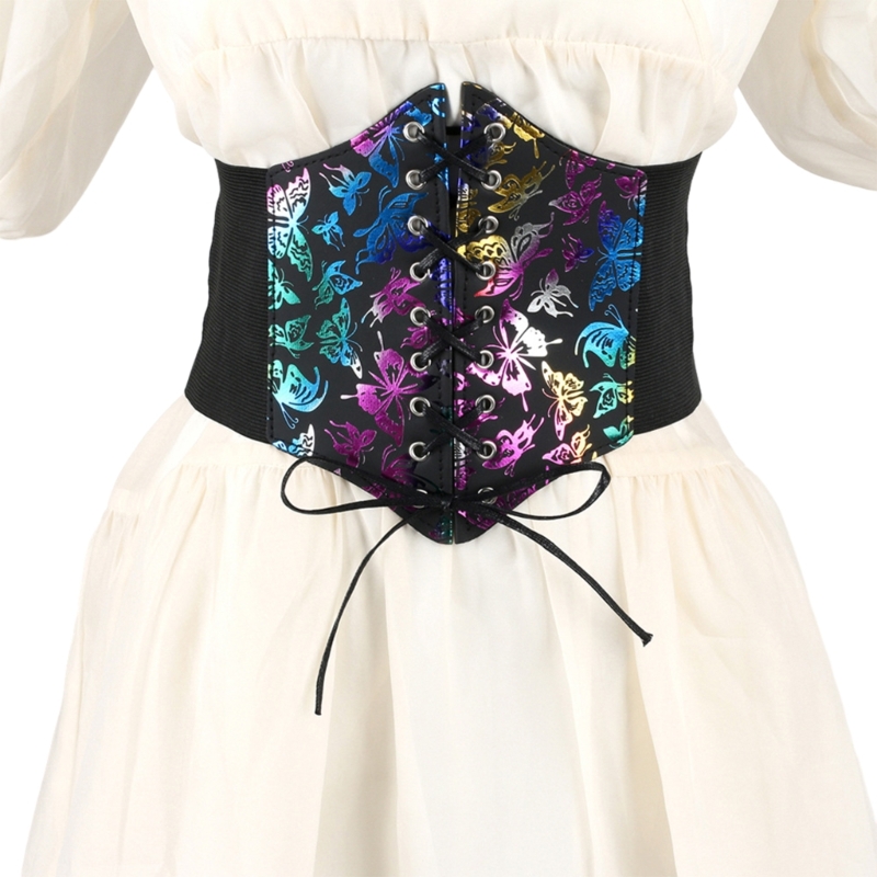Frauen Korsett Vintage Print Schlanke Gestaltung Gürtel Weste Top Lace-Up Gebunden Korsett Weste Dropshipping
