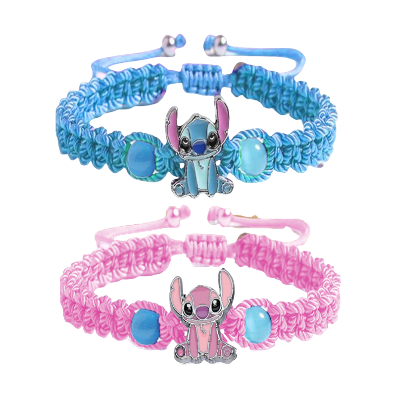 Женский браслет Disney Stitch, мультяшный Лило и Стич, аниме-фигурка, принт, милый браслет, подарок, детский браслет, игрушки, подарки для девочек и мальчиков