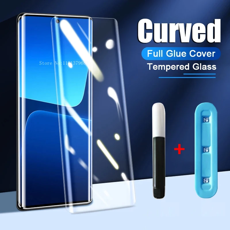 Vetro curvo 3D vetro temperato UV per Xiaomi Mi 12 11 12X 12S Ultra Pro Screen Protector per Civi MIX 4 note 10 lite 2 1S 3 Pro