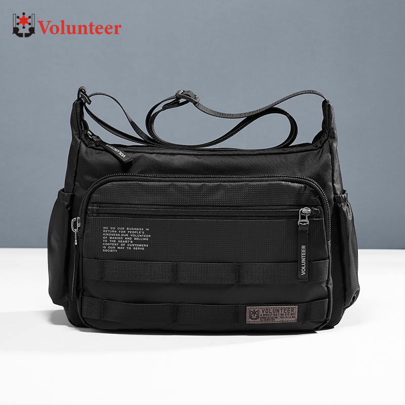 VOLUNTEER Bolsa de ombro crossbody masculina multiuso bolsa mensageiro para laptop casual oxford commuter leve bolsa tipo estilingue 1829-06