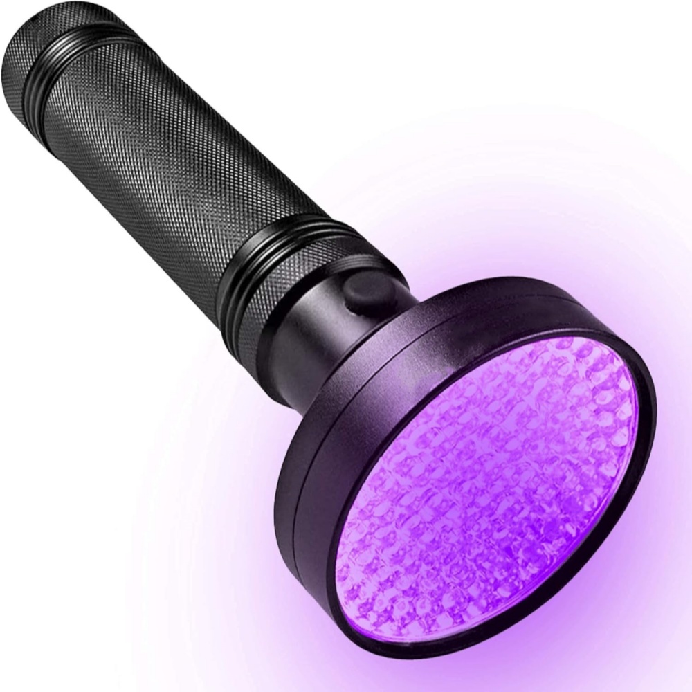100 LED 395nm lumière noire lampe de poche UV Portable lumière UV lumière noire détection d'urine animale de compagnie puissante lampe de poche ultraviolette