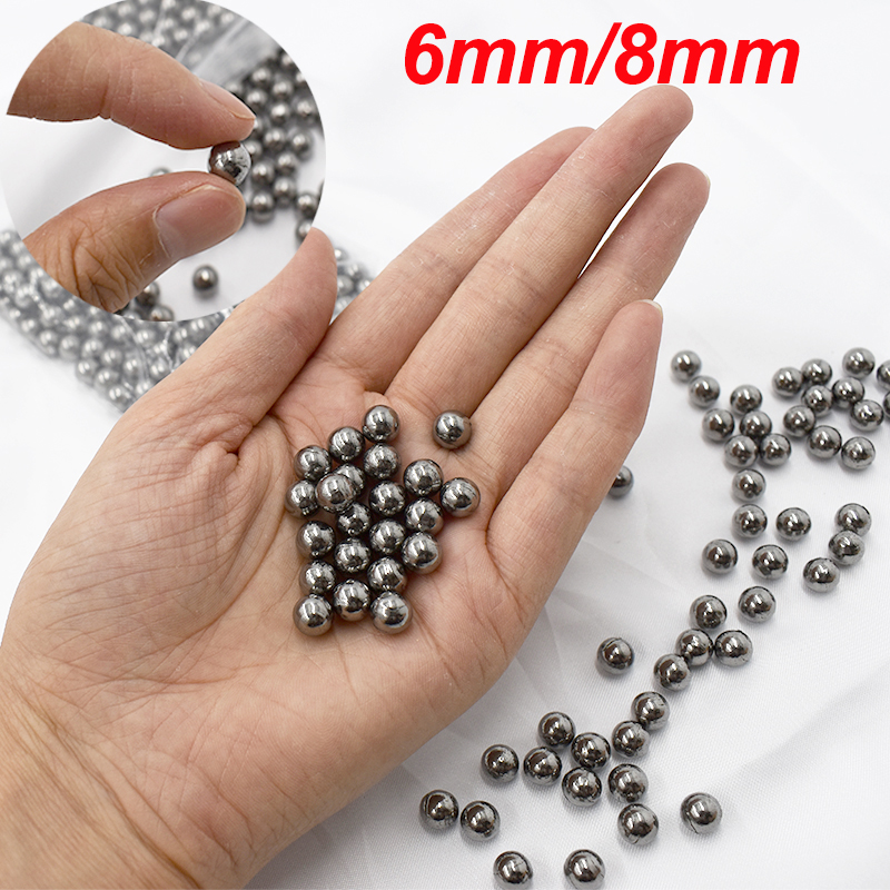 200 Uds 6mm/8mm bolas de acero tiro de bolsillo caza al aire libre tirachinas Pinball munición inoxidable bolas de acero accesorios de tiro tiro con arco