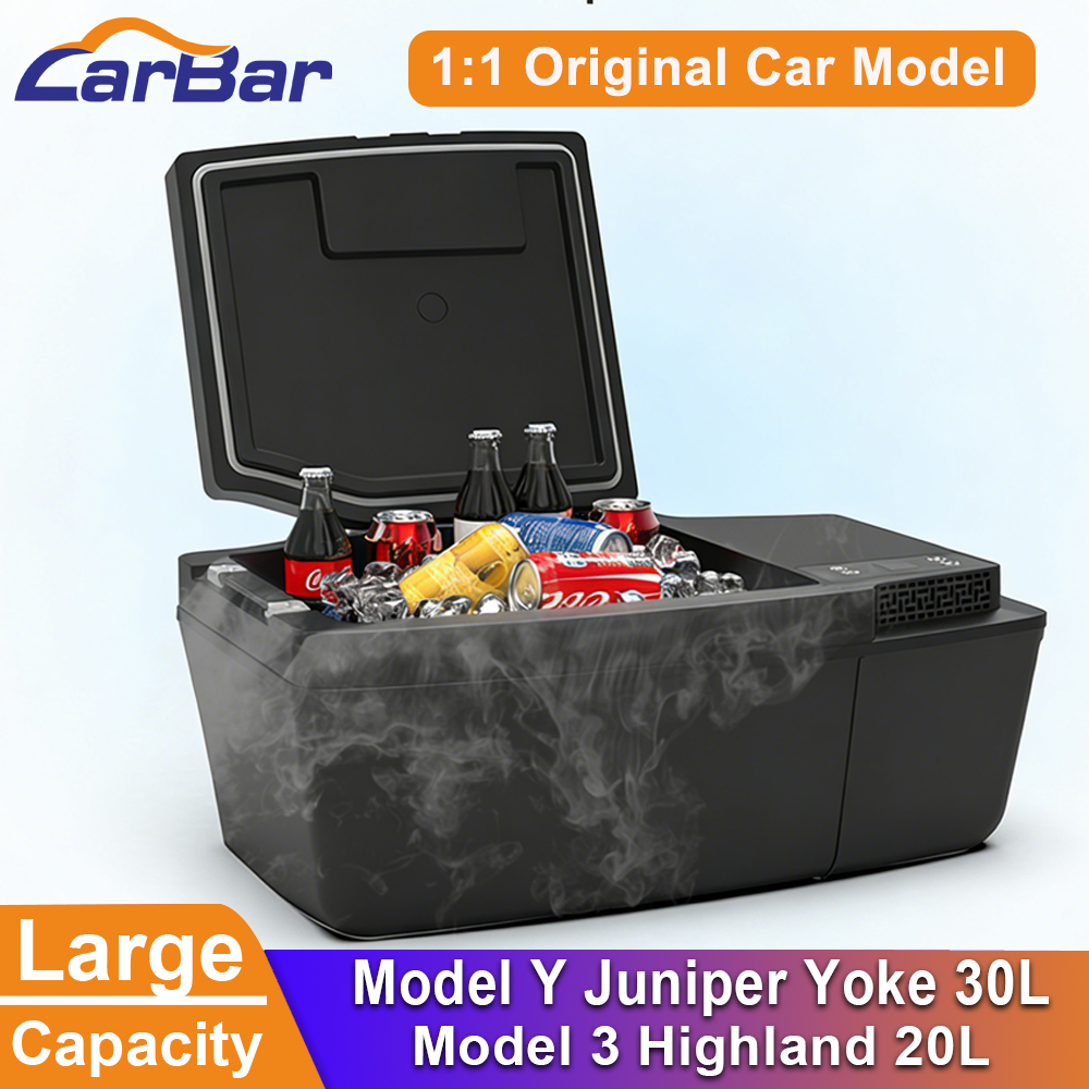 Réfrigérateur de voiture Carbar pour Tesla Model Y Juniper Model 3 Highland, congélateur, glacière, réfrigérateur de voyage en plein air, camping, réfrigérateur de voiture