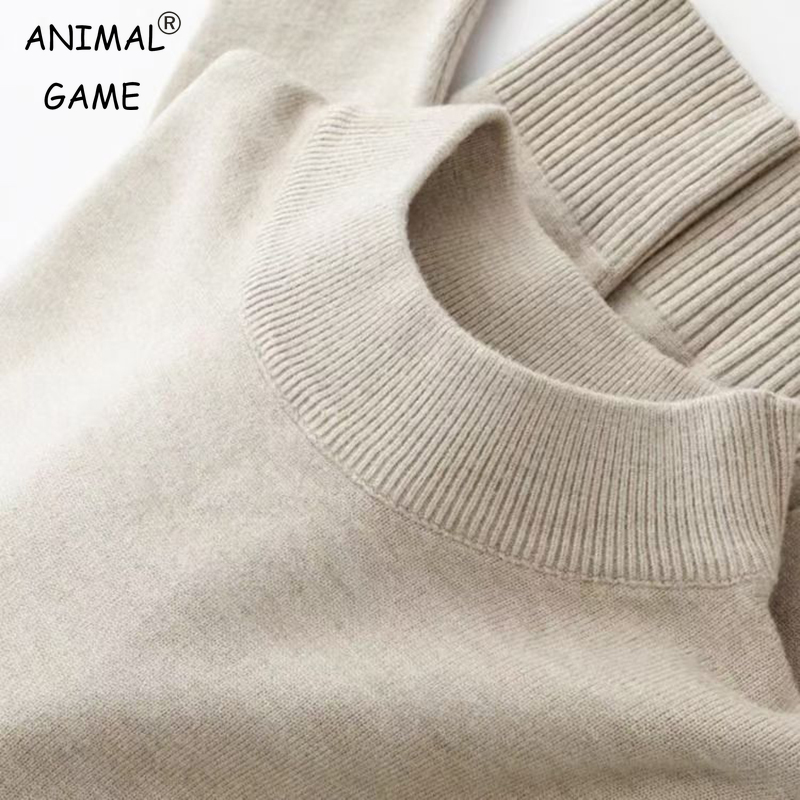 Camisola de gola alta simulada masculina pulôveres de tricô rollneck camisola de inverno quente masculino jumper fino ajuste casual streetwear